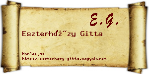 Eszterházy Gitta névjegykártya